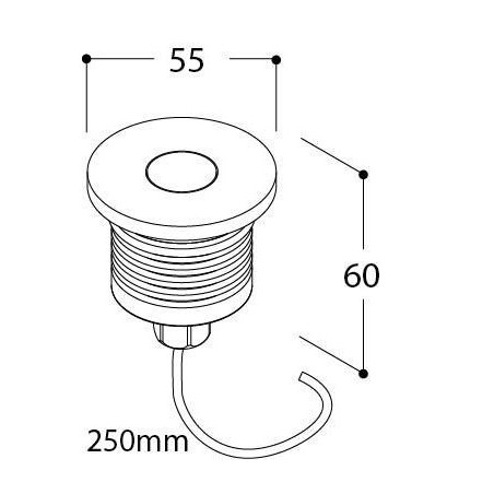 TAL MICRO UBO ROUND CLEAR GLASS LUX M recessed spot