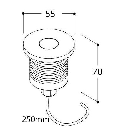 TAL MICRO UBO ROUND FOCUS CLEAR GLASS LUX M recessed spot