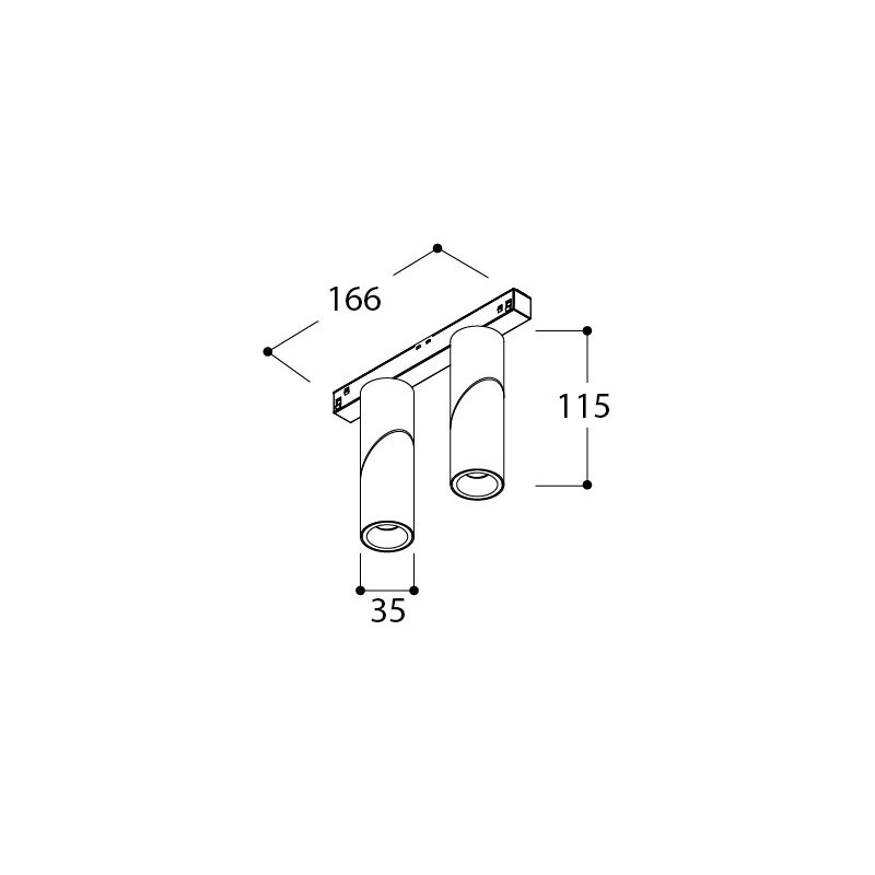 Tal Lighting MICROSCOOP TRACK 48V DOUBLE Schienenleuchte