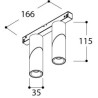 Tal Lighting MICROSCOOP TRACK 48V DOUBLE Schienenleuchte