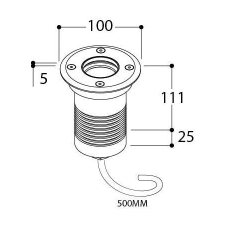 TAL MINI OBO ROUND LUXEON M WC 180° recessed spot