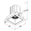 TAL MIX 13W SQUARE recessed spot