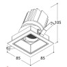Tal Lighting MIX 13W SQUARE FLEX Einbaustrahler