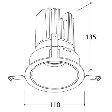 TAL MIX 26W ROUND recessed spot