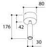 Tal Lighting NOBEL ELBOW BASE 1 CI MAINS DIMM Deckenlampe