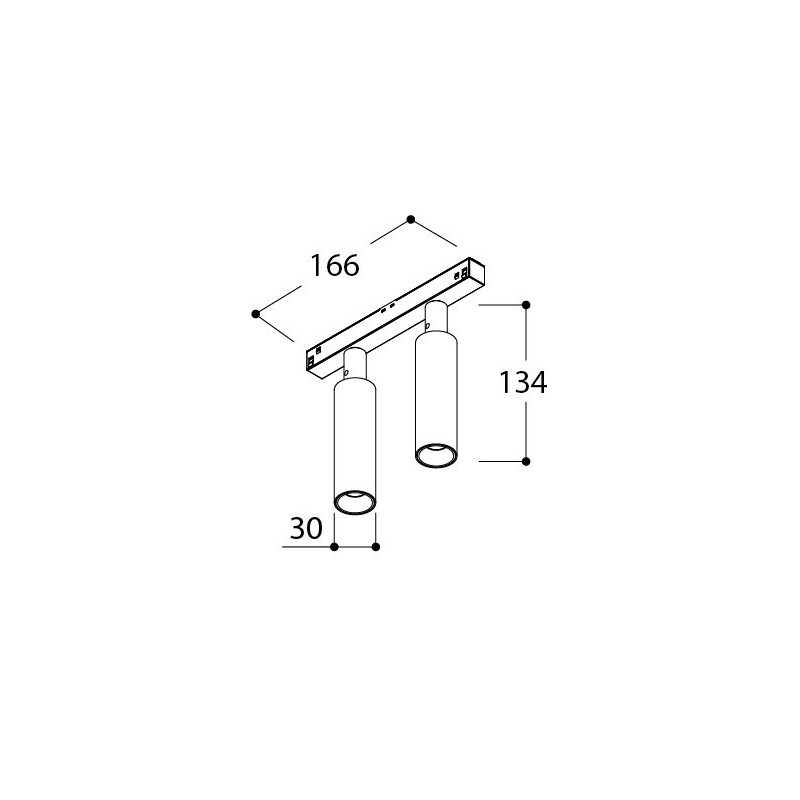Tal Lighting NOBEL ELBOW TRACK 48V DOUBLE Schienenleuchte