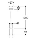 TAL NUTS SUSPENSION E27 suspension lamp