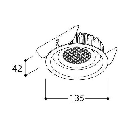 TAL ORBITAL IP65 LEAF - THROUGH FLOW LOOK - recessed spot