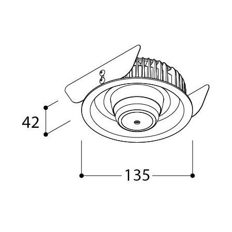 TAL ORBITAL LEAF SMOKE recessed spot