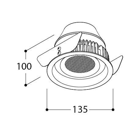TAL ORBITAL LEAF SPEAKER recessed spot