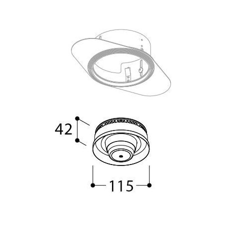 TAL ORBITAL TRIMLESS SMOKE recessed spot