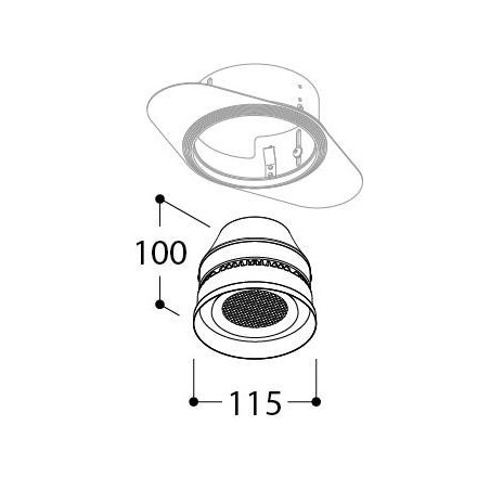TAL ORBITAL TRIMLESS SPEAKER recessed spot