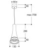 Tal Lighting PARIS NXT LED SUSPENDED - MAINS DIMM Hängelampe
