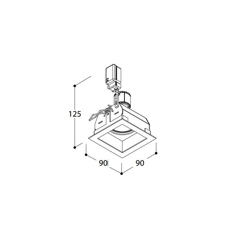 Tal Lighting QUAD 1 GU10 TORSION Einbaustrahler