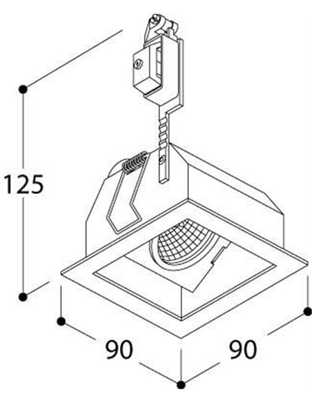 TAL QUAD 1 MOVING GU10 recessed spot