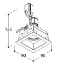 TAL QUAD 1 ORIENTABLE GU10 TORSION recessed spot