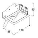 TAL QUAD ASYMMETRIC TORSION BEAUFORT recessed spot