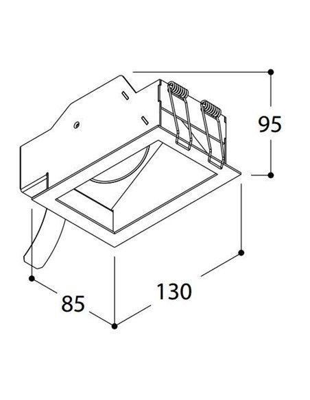 Tal Lighting QUAD ASYMMETRIC TORSION BEAUFORT Einbaustrahler