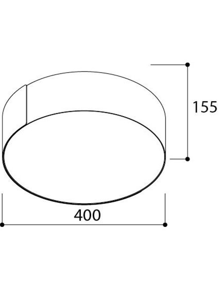 TAL ROLLO 400 Surface Mounted ceiling lamp