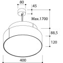 TAL ROLLO 400 Suspended  suspension lamp