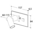TAL Select 1TMicroscoop 24V-250V push button wall lamp