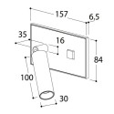 TAL Select 1TNobel 24V-250V push button wall lamp