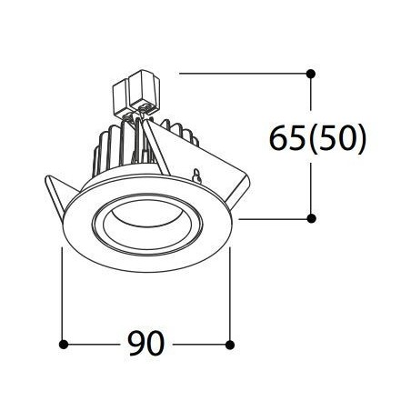TAL SOLID ROUND HALOLED ceiling lamp