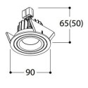 TAL SOLID ROUND MOBY HALOLED ceiling lamp