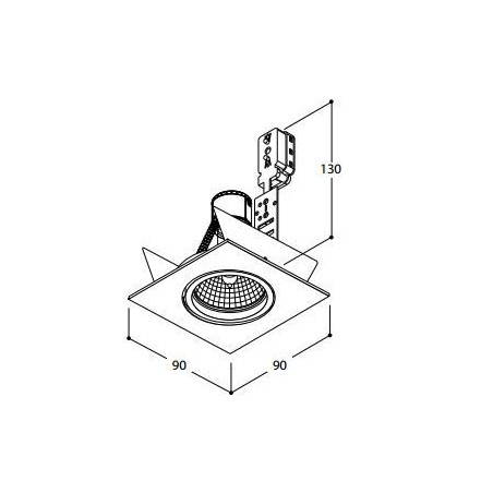 TAL SOLID SQUARE GU10 ceiling lamp