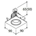 TAL SOLID SQUARE HALOLED ceiling lamp