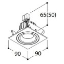 TAL SOLID SQUARE MOBY HALOLED ceiling lamp