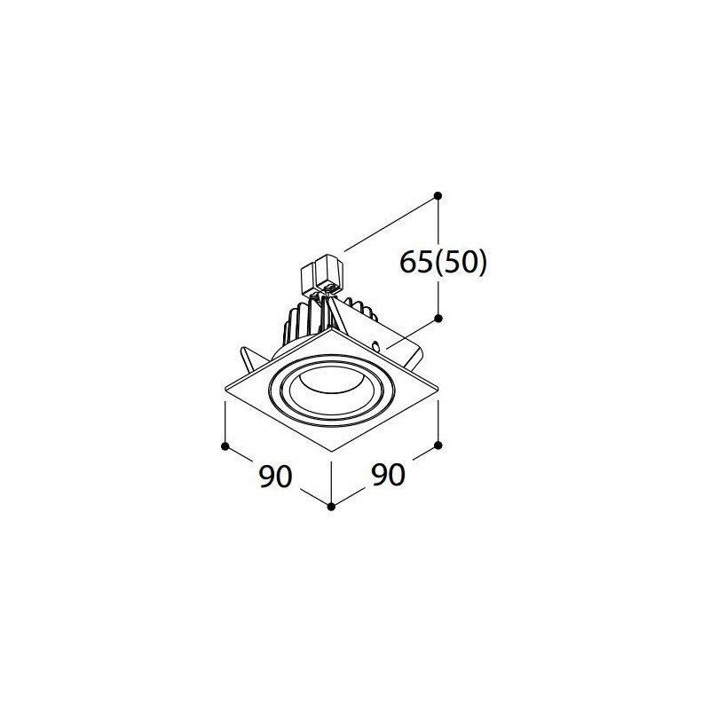 Tal Lighting SOLID SQUARE MOBY HALOLED Deckenlampe