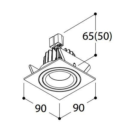 TAL SOLID SQUARE MOBY HALOLED ceiling lamp