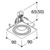 Tal Lighting SOLID SQUARE MOBY HALOLED Deckenlampe