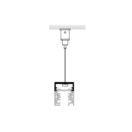 TAL SURFACE TRACK 3F - PENDANT CLIP + SUSP STEEL WIRE 1.5m 