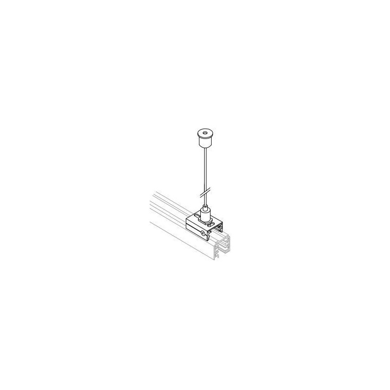 TAL LIGHTING SURFACE TRACK 3F - PENDANT CLIP + SUSP STEEL WIRE 3m