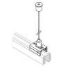 TAL LIGHTING SURFACE TRACK 3F - PENDANT CLIP + SUSP STEEL WIRE 6.2m