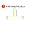TAL LIGHTING SURFACE TRACK 3F - T COUPLER EARTH INSIDE + LEFT