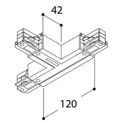 TAL SURFACE TRACK 3F - T COUPLER EARTH INSIDE + RIGHT 