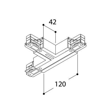 TAL SURFACE TRACK 3F - T COUPLER EARTH INSIDE + RIGHT 