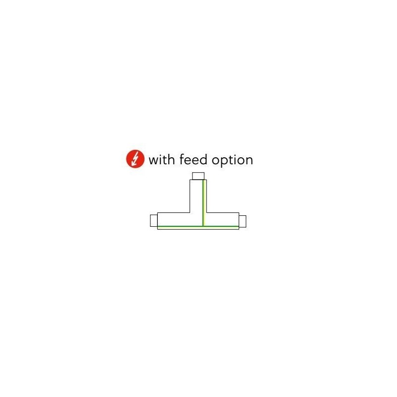 TAL LIGHTING SURFACE TRACK 3F - T COUPLER EARTH OUTSIDE + LEFT