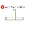 TAL LIGHTING SURFACE TRACK 3F - T COUPLER EARTH OUTSIDE + LEFT