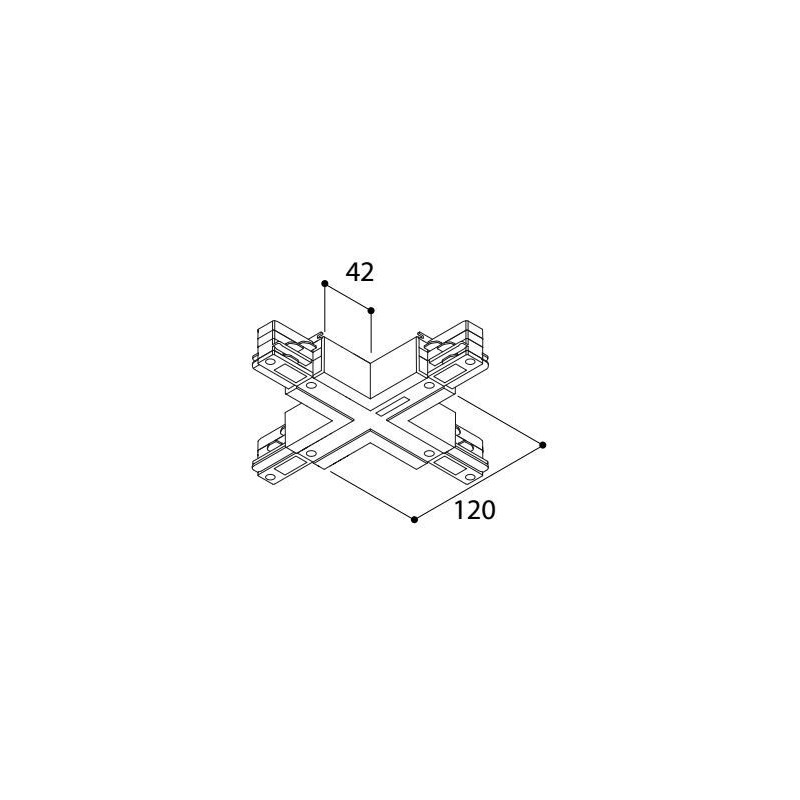 TAL LIGHTING SURFACE TRACK 3F - X COUPLER