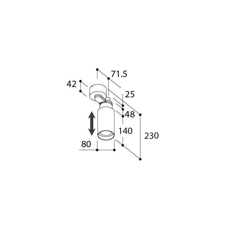 Tal Lighting TELESCOOP Surface Mounted Deckenlampe