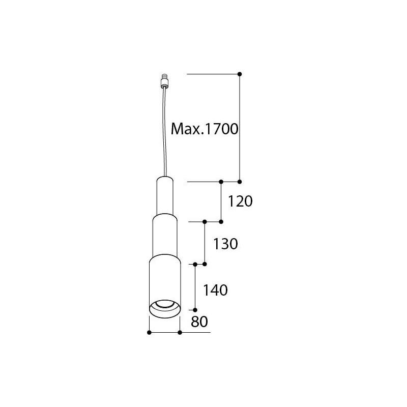 Tal Lighting TELESCOOP Suspended M10 mains dimm Hängelampe