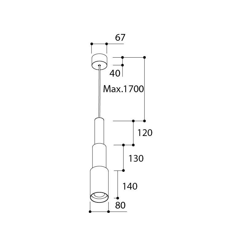 Tal Lighting TELESCOOP Suspended mains dimm Hängelampe