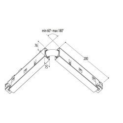 TAL TRACK 48V- FLEXIBLE CORNER COUPLER 