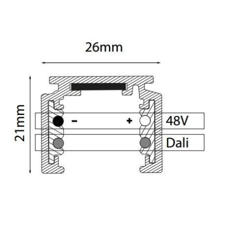TAL TRACK 48V SURFACE - 1000MM 