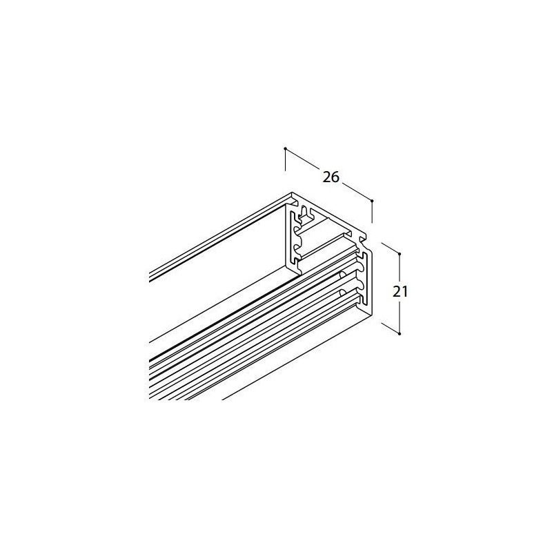 TAL LIGHTING TRACK 48V SURFACE - 1000MM