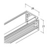 TAL LIGHTING TRACK 48V SURFACE - 1000MM